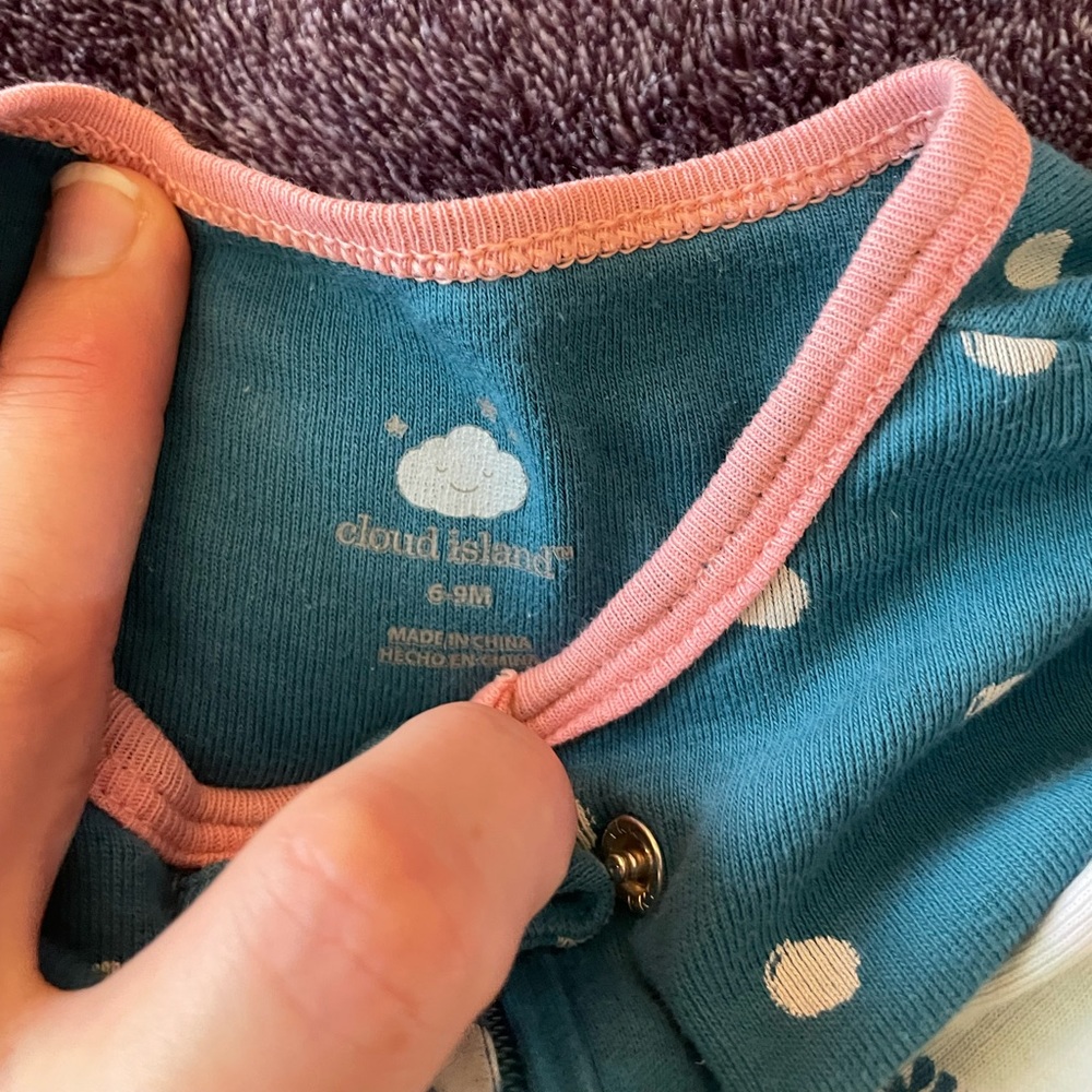 Cloud Island zip up sleeper bundle, size 6-9 months - Picture 4 of 5